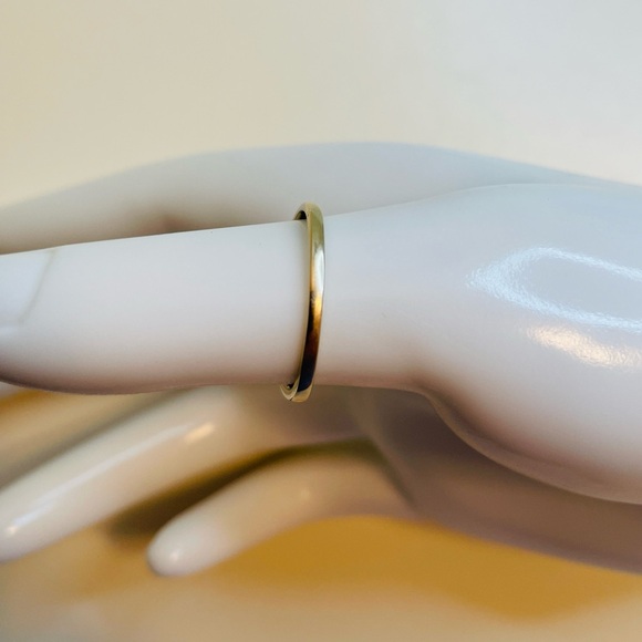 Vintage 10K Abraham David Loewenstark Blue Topaz & Diamond Ring, Size 6 3/4 - Picture 6 of 7